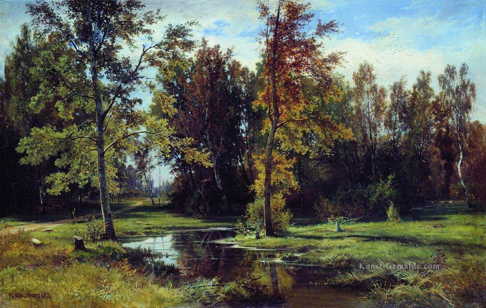Birkenwald 1871 klassische Landschaft Ivan Ivanovich Ölgemälde